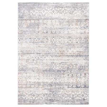 Safavieh 5 ft. 5 in. x 7 ft. 7 in. Amelia Contemporary Rectangle Power Loomed Rug - Gray & Gold ALA484H-5